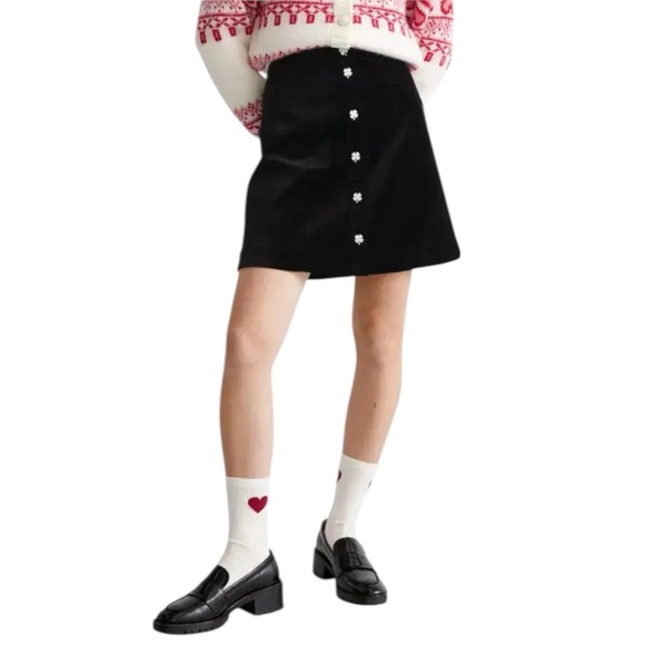 & Other Stories Dresses & Skirts - & Other Stories Four Leaf Clover Velvet Skirt